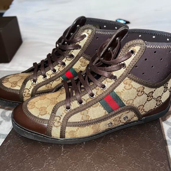 Authentic Gucci high top sneakers, size 5 - Picture 1 of 9